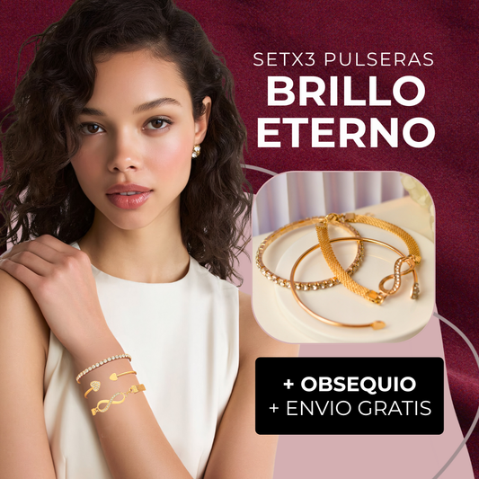 SETX3 PULSERAS BRILLO ETERNO + OBSEQUIO