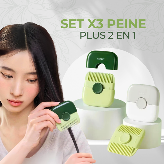 SET X3 PEINE PLUS 2 EN 1 + OBSEQUIO